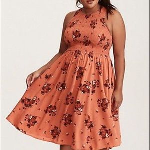 4 for 25 Closet Torrid Peach Floral Dress